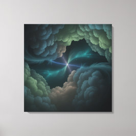 Abstrakt kosmisk molnväggskunst på canvas