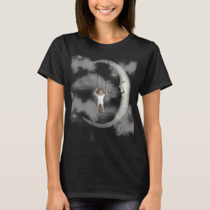 Abstrakt Kosmisk Virvel Dam T-Shirt - Eterisk