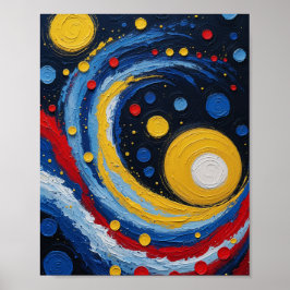 Abstrakt Kosmisk Virvel Konst Poster