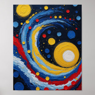 Abstrakt Kosmisk Virvel Konst Poster