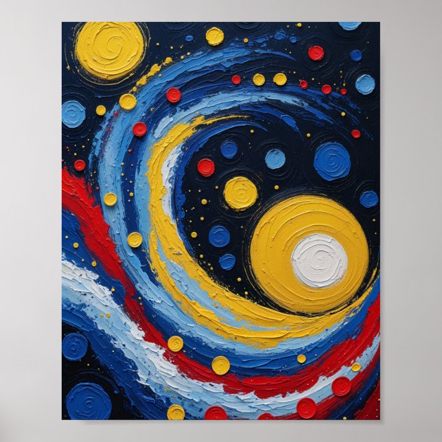 Abstrakt Kosmisk Virvel Konst Poster (Framsidan)