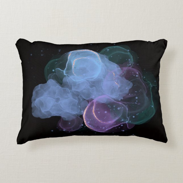 Abstrakt: Kosmiskt energiflöde Prydnadskudde (Framsidan)