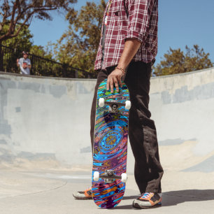 Abstrakt - kosmos mini skateboard bräda 18,5 cm