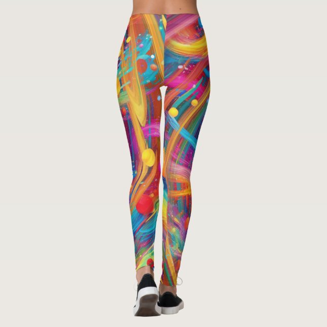 Abstrakt Kosmos Universum Leggings (Baksida)