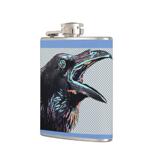 Abstrakt Kråka Bird Original Digital Art Fickplunta