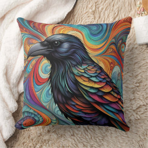 ABSTRAKT KRÅKA CUSHION KUDDE