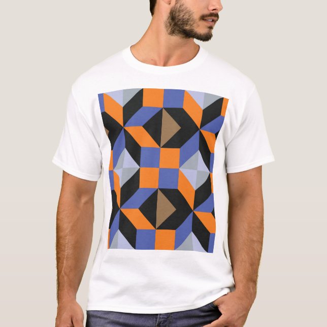 Abstrakt Kreativ Design Tapet T Shirt (Framsida)