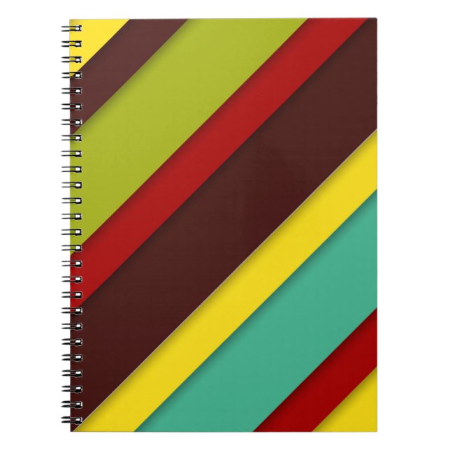 Abstrakt kreativ färglöst geometriskt linjer anteckningsbok (Framsidan)