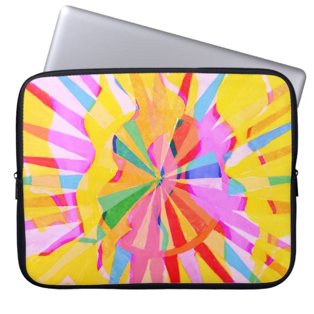 Abstrakt kreativ teckning, färglös bakgrund. laptop fodral (Framsidan)