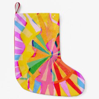 Abstrakt kreativ teckning, färglös bakgrund. liten julstrumpa