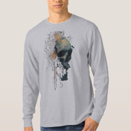 Abstrakt krets skalle digital konst långärmad t shirt