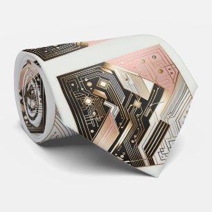 Abstrakt kretskort - Retro Art Deco Slips