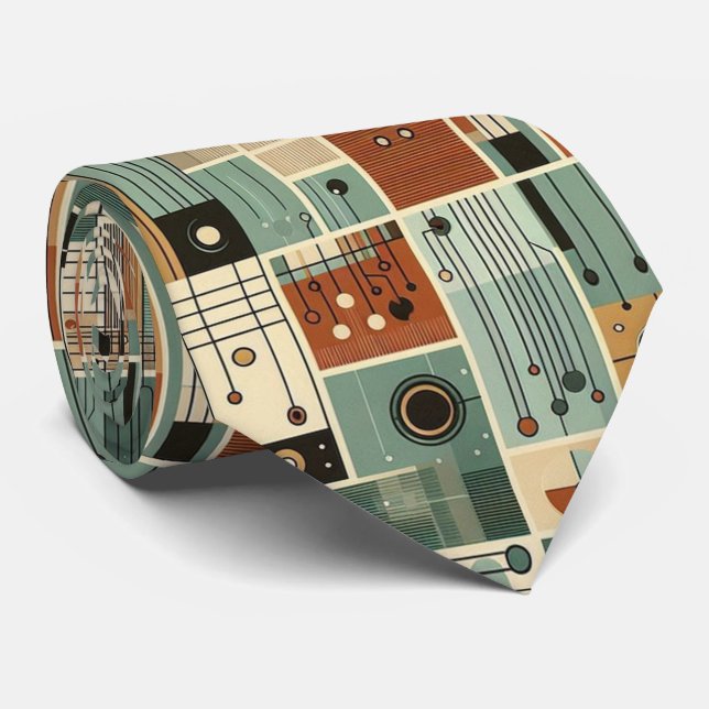 Abstrakt kretskort - Retro Mid Century Modern Slips (Rullad)