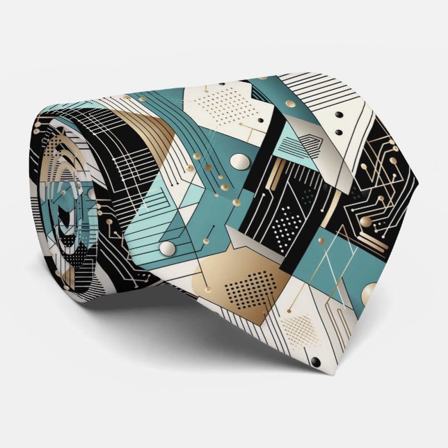 Abstrakt kretskort - Retro Mid Century Modern Slips (Rullad)