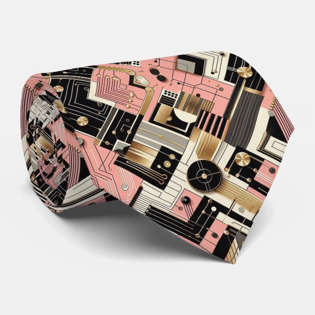 Abstrakt kretskort - Retro Mid Century Modern Slips (Rullad)