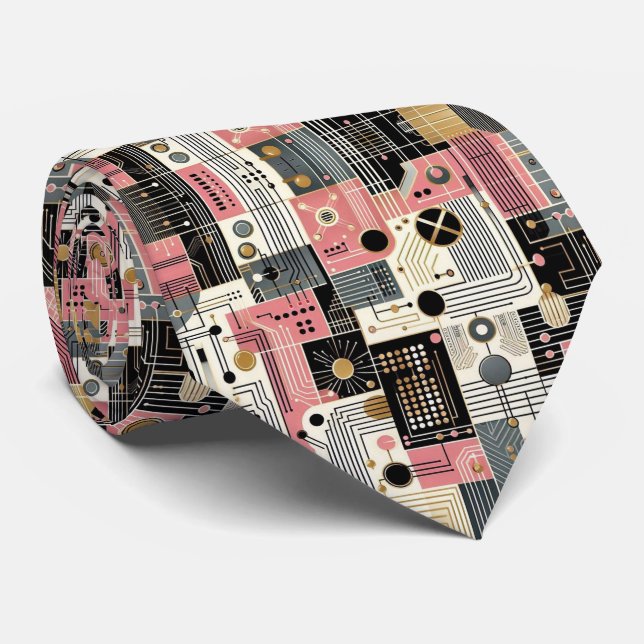 Abstrakt kretskort - Retro Mid Century Modern Slips (Rullad)