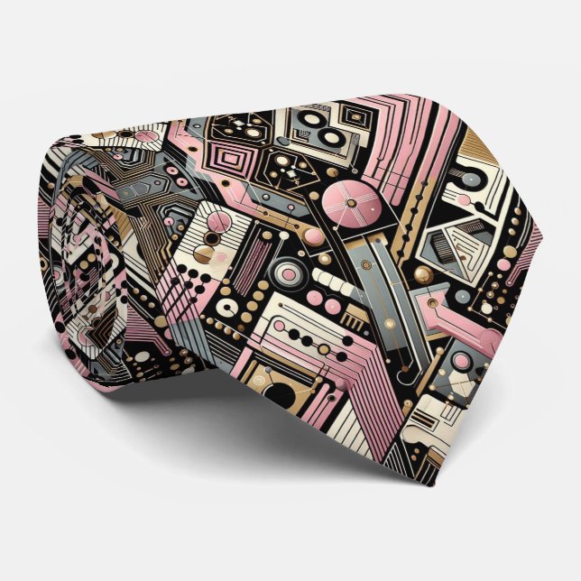 Abstrakt kretskort - Retro Mid Century Modern Slips (Rullad)