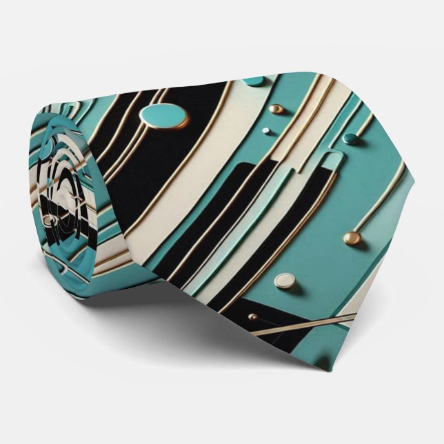 Abstrakt kretskort - Retro Mid Century Modern Slips (Rullad)