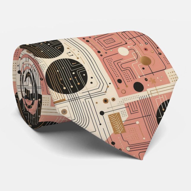 Abstrakt kretskort - Retro Mid Century Modern Slips (Rullad)