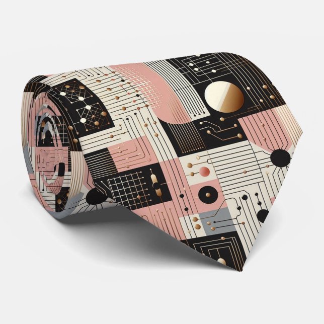 Abstrakt kretskort - Retro Mid Century Modern Slips (Rullad)