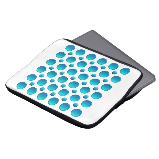 abstrakt krickapolka dots laptop sleeve (Framsida topp)