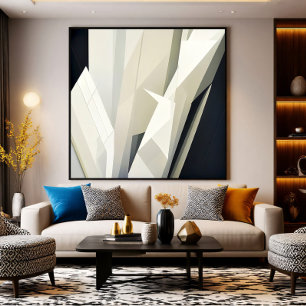 Abstrakt kristallin geometri poster