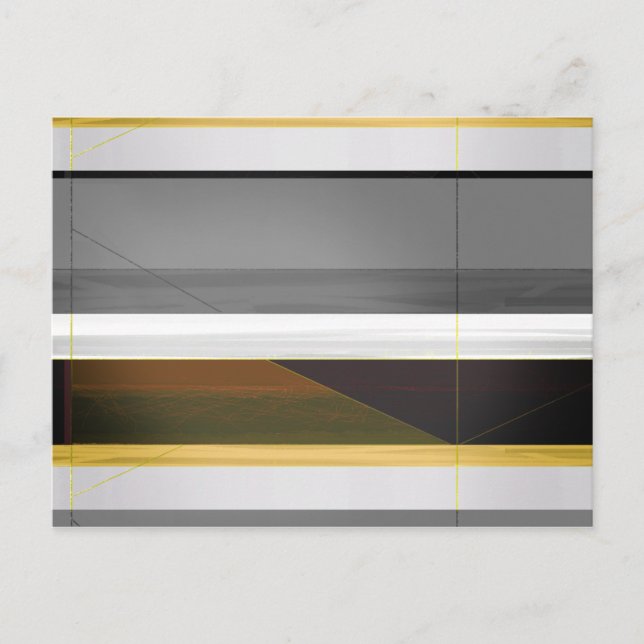 Abstrakt krona och gul vykort (Framsida)