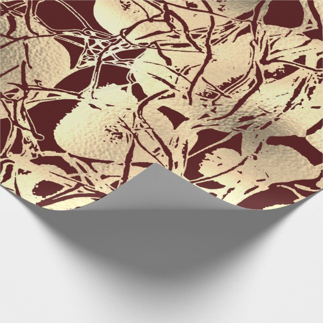Abstrakt Kroppstyp Celler Golden Blood Presentpapper (Hörn)