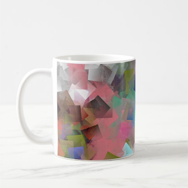 Abstrakt kubes kaffemugg (Vänster)