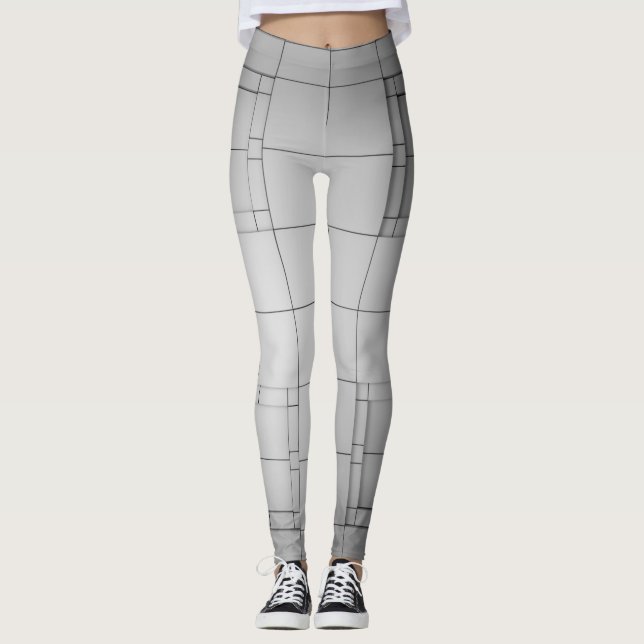 Abstrakt kubes leggings (Framsida)