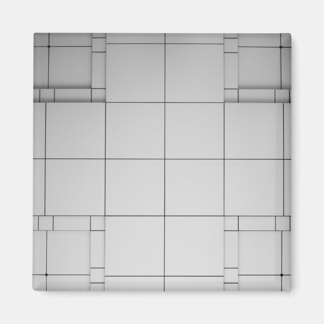 Abstrakt kubes magnet (Framsidan)