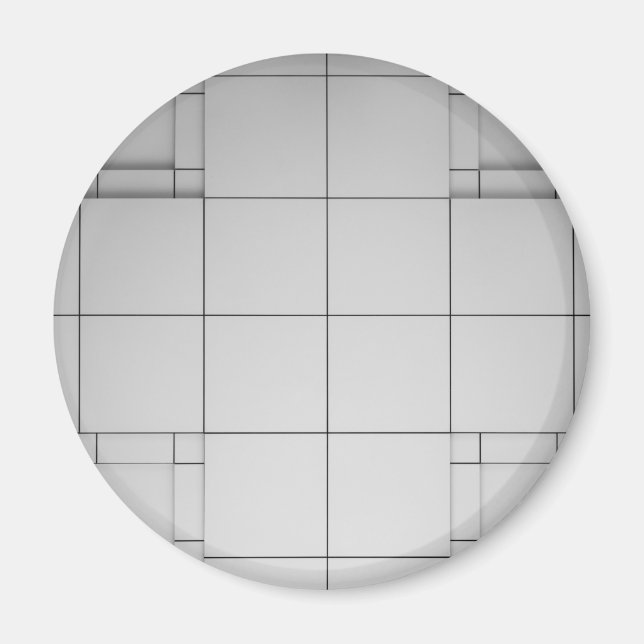 Abstrakt kubes magnet (Framsidan)