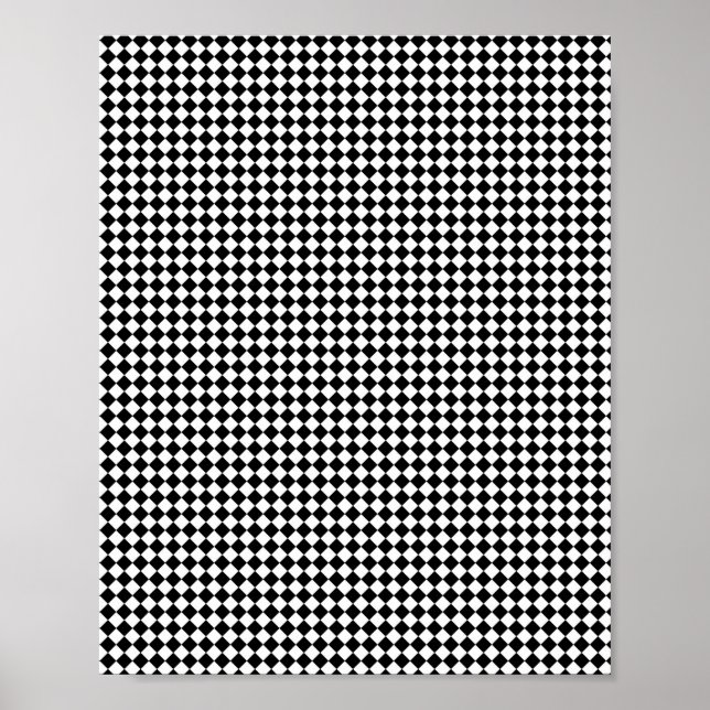 Abstrakt Kubes svarta och vita, randiga Poster (Framsidan)