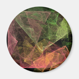 Abstrakt Kubisk Konst Magnet