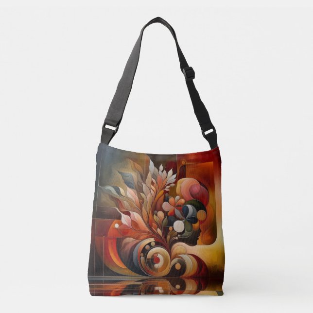 Abstrakt, kubism, modern konst, Kor-kroppssäck Axelväska (Framsida)