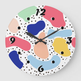 Abstrakt kul modern söt barn sommar former figur stor klocka