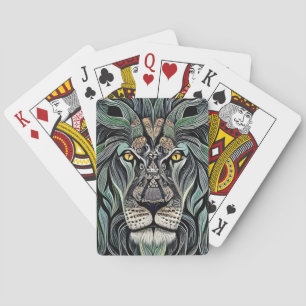 Abstrakt Kung Lejon Casinokort
