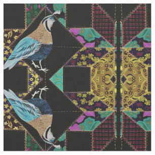Abstrakt Kung Quail Quilt Tyg
