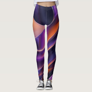 Abstrakt Kurvor Leggings