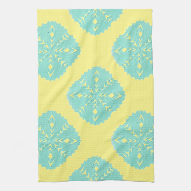 ABSTRAKT KVADRERAR WYCINANKI BL KÖKSHANDDUK (Vertikal)