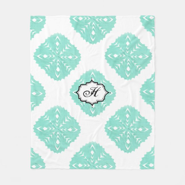 ABSTRAKT KVADRERAR WYCINANKI FLEECEFILT (Framsidan)