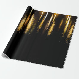 Abstrakt kväll ljus Sea shiny guld reflexion Presentpapper