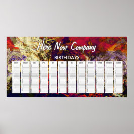 Abstrakt kväll Röda, Crème & Midnatt Svall Poster