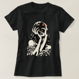 Abstrakt kvinna bak modern grafisk konst t shirt