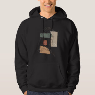 Abstrakt Kvinna Modern Minimalist Abstrakt Line Ar Hoodie