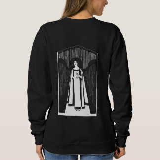 Abstrakt kvinna ritar konst vintage minimalist bak t shirt