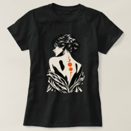 Abstrakt Kvinna Rygg Modern Grafisk Konst T Shirt