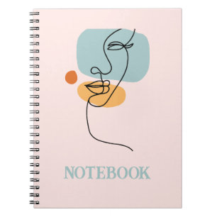 Abstrakt Kvinnlig linjekonst Spiral fotopatbok för Anteckningsbok