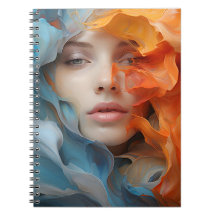 Abstrakt Kvinnor Ansikte Färgfläckig kvinnlig Port