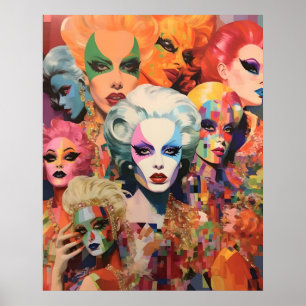 Abstrakt Kvinnor ansikte Poster